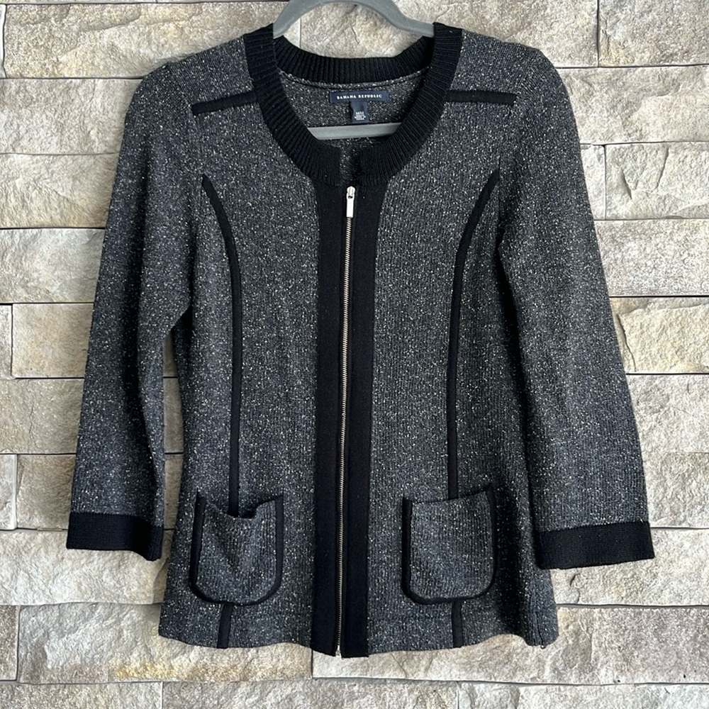 Banana Republic zipped cardigan with pockets